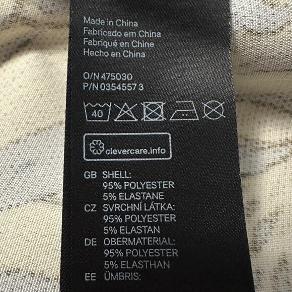 H&M Women’s 14 Shift Dress Blue Gold Abstract Print Bold Retro Chic Mod NWT - Picture 7 of 9